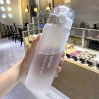 Botella De Agua Transparente Para Deporte 780ml Portátil Para Gimnasio Y Viajes a Prueba De Fugas Con Tapa Estilo Moderno En Colores Rosa Azul Negro Y Blanco - details 7