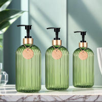 Botella De Ducha Verde Recargable Para Jabón Champú Condicionador Y Bodywash Etiqueta Vacía Decoración Para Casa Y Apartamento Capacidad 500ml/16.9oz - details 1