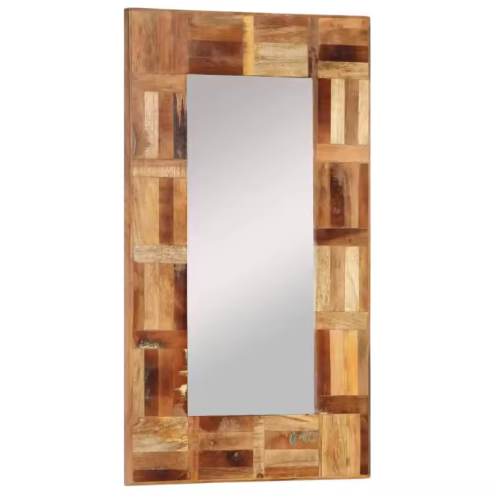 Espejo de maquillaje Madera maciza reciclada 50x80 cm, Espejo de maquillaje - 1