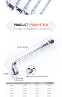 Llave De 6 En 1 Tipo L Hexagonal Para Tubos Y Piercing De 6 a 19 Mm Herramienta De Reparación De Neumáticos De Acero Carbono - details 4