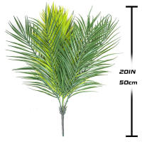 2PCS Plantas Tropicales Artificiales De Palmera Con Hojas De Ferro Y Hierba Falsa Arbustos De Plástico Para Decoración De Jardín Y Habitaciones - details 0