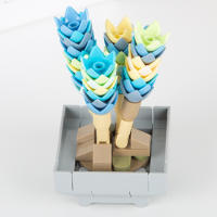 Bloques De Construcción DIY MOC Plantas Succulentas Cactus Gypsophila Bonsái Jardín Modelo Romántico Para Niños Kit De Juguetes - details 9