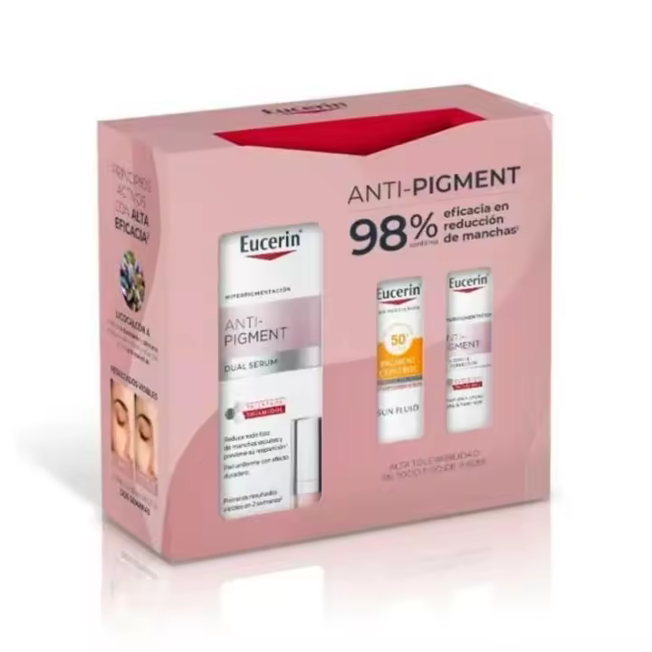 EUCERIN ANTI-PIGMENT COFRE DUAL SÉRUM 30ML+ CONTORNO DE OJOS 5ML + CREMA SOLAR 5ML - 1