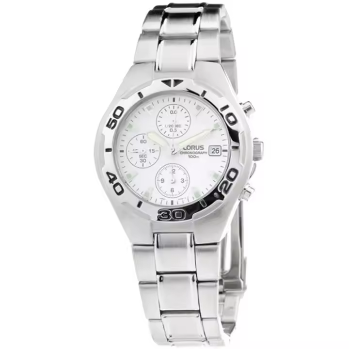 Lorus Rf-815-ax-9 Chronograph Reloj Para Para Hombre Color Plateado - 1