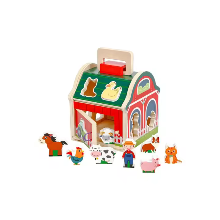 Nenitus Juguete Montessori 1 2 3 años, Juguete Montessori Granja de Animales de Madera, Juguete Educativo, Regalo niños pequeños y bebés. - 1