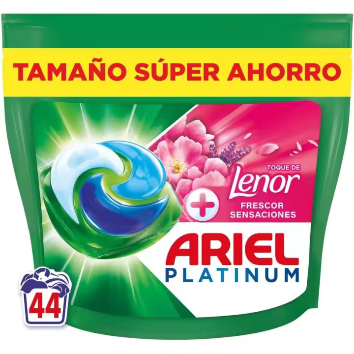 Ariel PODs Platinum, Detergente Líquido En Cápsulas Frescor Sensaciones Cápsulas, 44 Lavados - 1