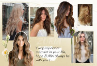 Extensiones De Cabello Con Cinta ZURIA 100% Natural Brasileño No Remy Cabello Recto Sin Costuras Tipo De Piel Tiras De Cabello - details 8