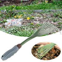 Rake De Jardín Con 9 Dientes Y Mango Cómodo 15.5 Pulgadas Herramienta De Limpieza Y Riego Para Hierba Y Excremento De Animales Domésticos - details 4