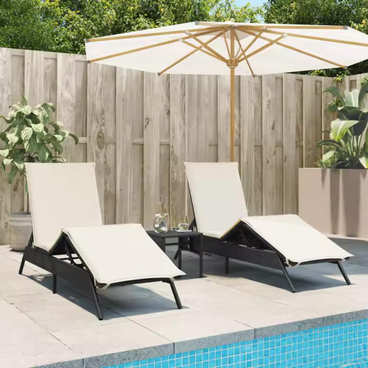 VidaXL Conjunto de jardín Dalia 2 tumbonas + mesa - 1