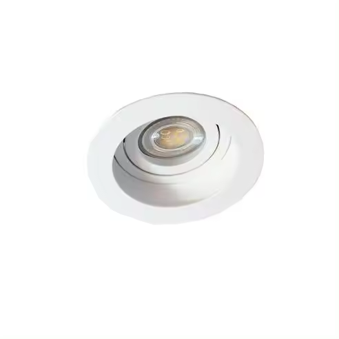 CRISTAL RECORD Aro Empotrable Akrah Redondo Blanco 10cm - Iluminación Moderna - 1