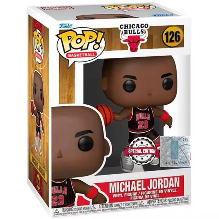 Figura Pop Nba Chicago Bulls Michael Jordan With Jordans Exc-Figura de Vinilo Coleccionable - Idea de Regalo- Mercancia Oficial - Juguetes para Niños y Adultos - Movies Fans - Muñeco para Coleccionistas y Exposición - 1