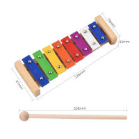 Xilofón De 8 Teclas Tamaño Compacto Glockenspiel Con Placa De Aluminio Colorida Y Mallets De Madera Instrumento De Percusión Musical Regalo - details 11