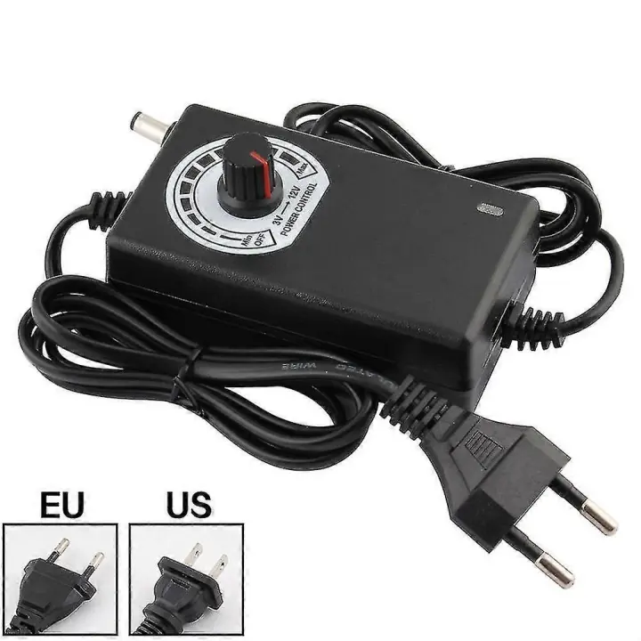 3V-12V 2A 24W Adaptador de Fuente de Alimentación Ajustable Regulador de Voltaje Del Motor Nosotros/Adaptador de LA UE - 1