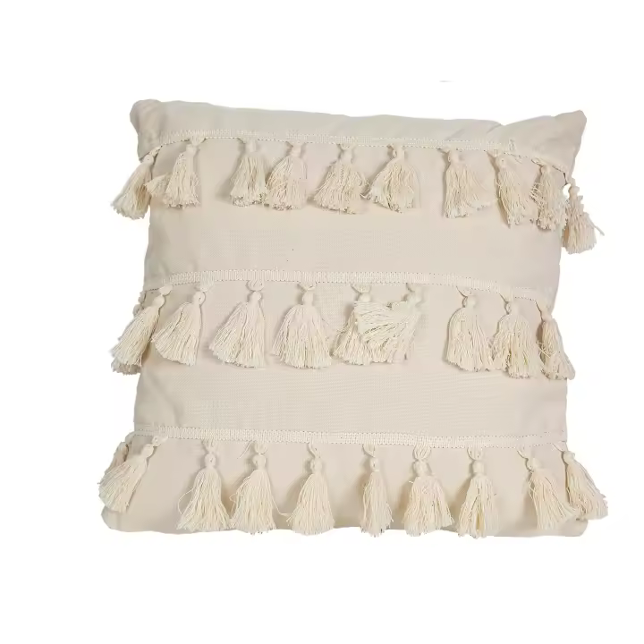 COJIN BLANCO C/BORLONES BLANCO POLYESTER HM843270 FIJALO - 1