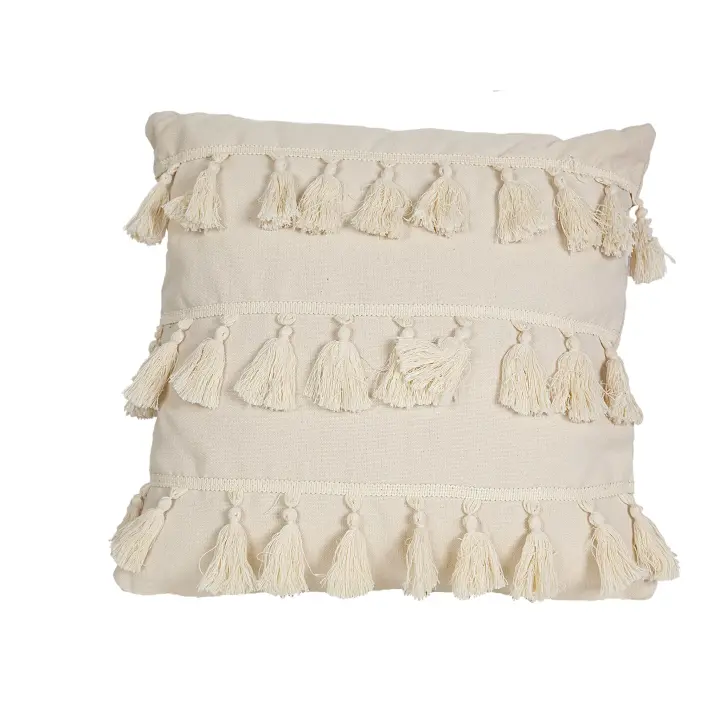 COJIN BLANCO C/BORLONES BLANCO POLYESTER HM843270 FIJALO - 1