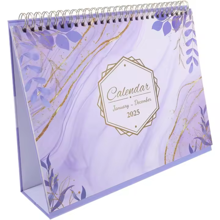 Calendario de escritorio, calendario de escritorio 2025, calendario mensual de pie en inglés, calendario plegable, planificador de calendario de oficina para oficina y hogar. - 1