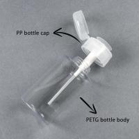 Botella De Pumpeador De 100ml Con Tapa De Punto 3 Pack Transparente Para Remover Esmalte De Uñas Alcohol Maquillaje - details 2