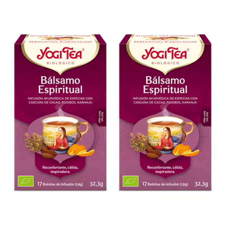 Té Bálsamo Espiritual | Packs 2 | Rotación de hombros durante un minuto | 17 bolsitas de infusión | YogiTea - 1