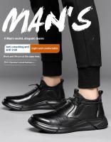 Botas De Seguridad Para Hombre En Cuero Indestructibles Con Punta De Acero Antipinchazos Y Antideslizantes Para Trabajo - details 2