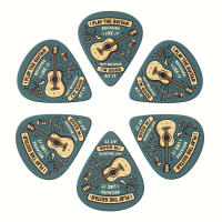 6 Pcs Escogidas Cabezas De Guitarra Original Sonido Impresión Doble Llave De Cinturón Regalo Para Amantes De La Música Ukulele Guitarra - details 1