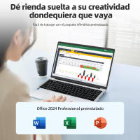 Portátil VANWIN de 15,6 pulgadas, Procesador Intel Celeron n4000, 1920x1080 IPS, 8GB RAM 256GB SSD, Windows11 Pro, WiFi5, Bluetooth 4,2, Teclado retroiluminado, Type-C, HDMI, USB 3,0*2, 160 ° DE SUSPENSIÓN/activación, 1,55 KG, con teclado en Español. - details 5