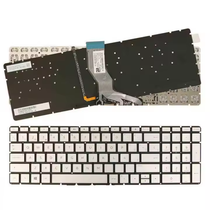 TECLADO RETROILUMINADO PARA PORTÁTIL HP PAVILION 15-CD072NR 15-CD074CL 15-CD075NR 15-CD076CL PLATA SIN MARCO INTRO PEQUEÑO - 1