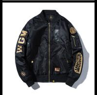 Chaqueta De Pilotaje Ma1 Estilo Japonés Para Hombres Y Mujeres Con Bordado Adecuada Para Motociclistas Y Uso Diario Talla M a XXXL Color Negro - details 4