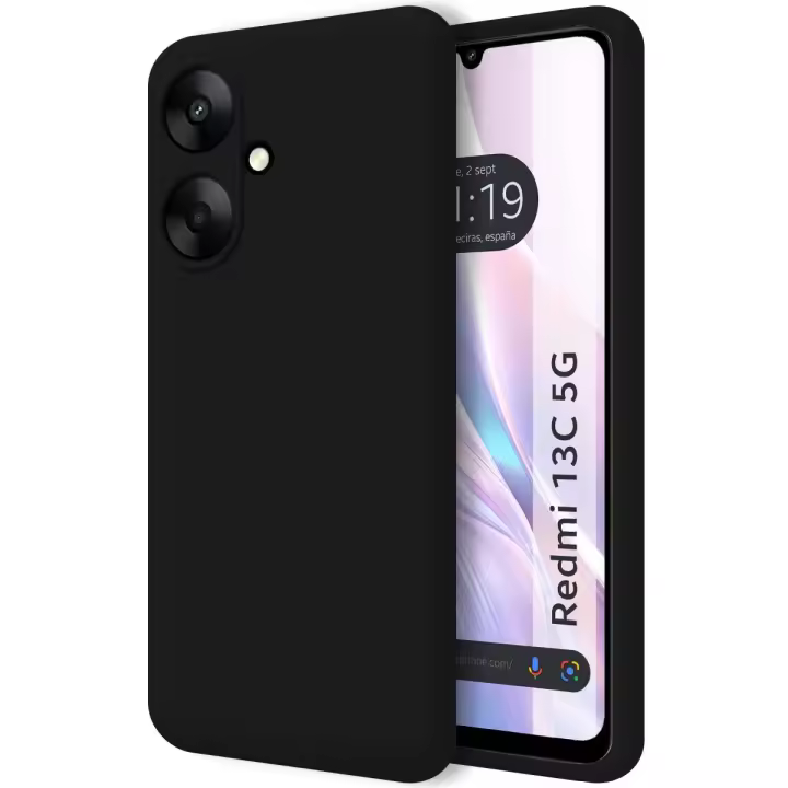 Tumundosmartphone Funda Silicona Líquida Ultra Suave para Xiaomi Redmi 13C 5G color Negro - 1
