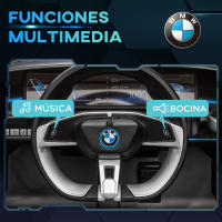 HOMCOM Coche Eléctrico para Niños 37-72 Meses Autorización BMW I4 Coche de Batería 12V con Control Remoto Música MP3 Pantalla Luces y Cinturón de Seguridad 115x67x45 cm - details 5