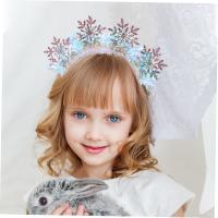 Diadema Navideña Diadema De Nieve Plateada Toque De Navidad Diadema De Copos De Nieve Para Niña Diadema Para Fiesta De Navidad Diadamas Navideñas Rosa Saludador - details 1