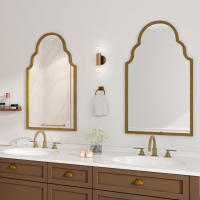 Espejo Rectangular, 61x101CM Espejo Rectangular de Bronce, Espejo de Baño, Decoración de Baño, Sala de estar, Dormitorio - details 2