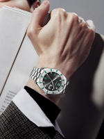 TOMI 4PCS Reloj De Negocios Para Hombre Lujo Con Caja De Regalo Caja De Diamante Calendar Correa De Acero Inoxidable Reloj De Cuarzo - details 9