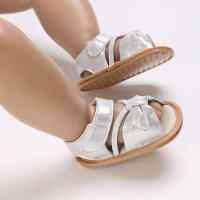 Zapatillas De Verano Para Bebé Niña Con Lazo Antideslizante Suaves Y Cómodas Suela De Goma Zapatos De Primera Caminata Para Princesa - details 7