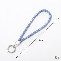 Lanyard De Lujo Para Móvil Con Diamantes Llavero De Cadena De Equipaje Colgante DIY Antipérdida Para Adultos Material De Poliéster - details 1