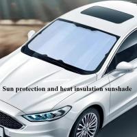 Parasol De Sol Para Coche Espesado Protección Térmica Aluminio Film Para Frente Visor Bloqueador De Sol - details 0