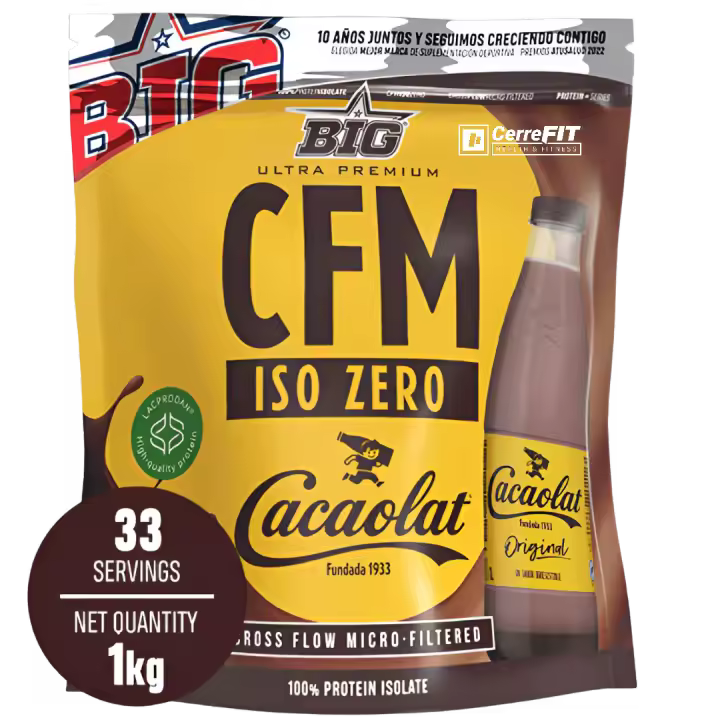 CFM ISO ZERO (1KG) Cacaolat - Big | Baja en lactosa  Alta calidad  Delicioso sabor  Nutritiva - 1