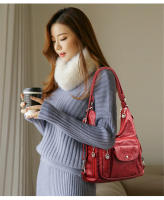 Mochila De Viaje Para Mujer En Cuero PU Lavado Bolsa De Hombro Escolar Bandolera 2024 Capacidad De 20-35 Litros Estilo Casual - details 10