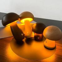 Lámpara De Mesa De Hongo Recargable Táctil Portátil Para Decoración Del Hogar Luz Nocturna Dimmer Para Dormitorio Pequeña Y Moderna - details 2
