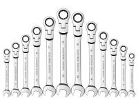 Llave De Eje Flexible Ratchete 1 Pieza Herramienta Métrica Para Auto Y Reparación Del Hogar Con Cabeza Plegable Y Doble Final - details 0