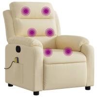 vidaXL Sillón de masaje reclinable de tela Gris claro, Gris oscuro, Negro Sillon Dormitorio Sillon Comodos Silla Relax Sillón Sofá - details 4