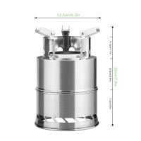 Estufa De Camping Portátil Para Exterior Quemado De Madera Mini Ligera De Acero Inoxidable Para Picnic BBQ Horno Viaje Aventura - details 2