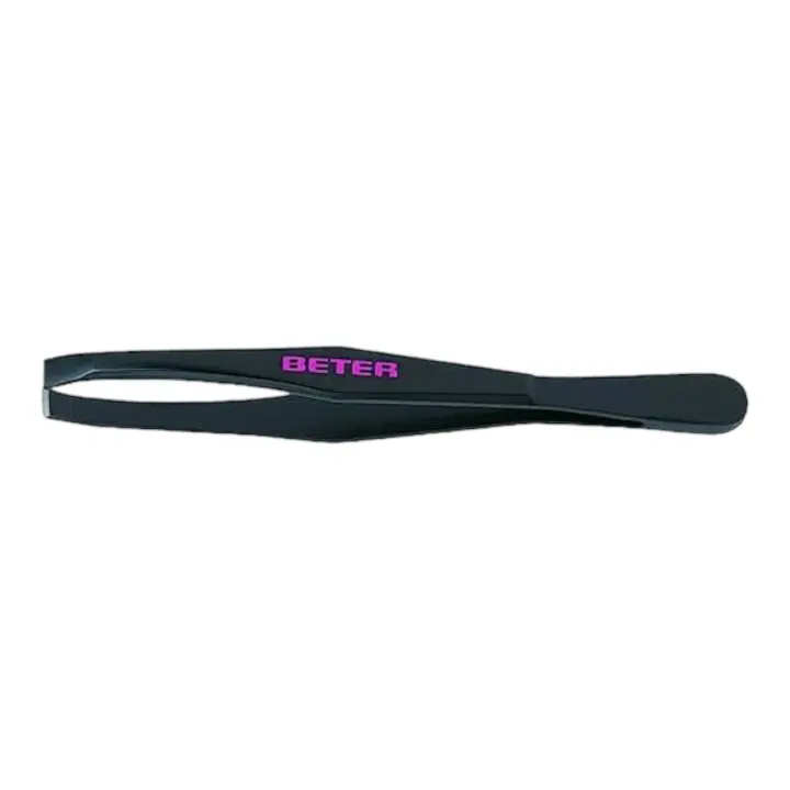 Beter- Pinza de depilar para cejas profesionales, color Negro. La pinza BETER original - 1