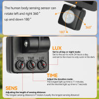 Lámpara De Inundación LED Con Sensor De Cuerpo PIR Luz Blanca Cálida Luz Exterior IP66 Para Jardín Patio Cartel - details 0