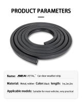 SEAMETAL Tira De Sellado Para Puerta De Coche En U Protector De Borde De Goma EPDM Impermeable Y Silencioso Para Maletero Y Capó - details 5