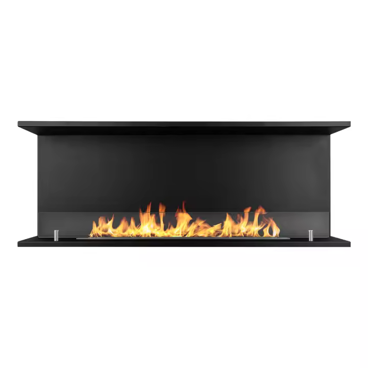 Chimenea de Bioetanol empotrada Biochimenea trifacial con 3 Lados abierto 120x50 TREVI 120 - 1