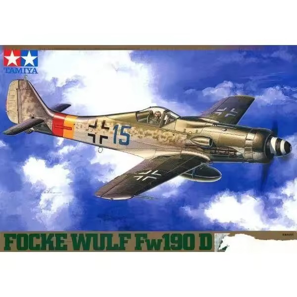 Tamiya Focke-Wulf Fw190 D-9 - Avión de Caza Alemán de Alto Rendimiento - 1