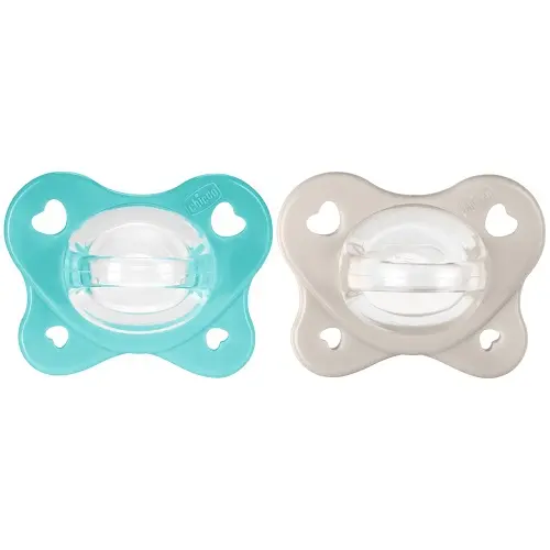 Chicco Chupete Ph Dual Soft Silicona Azul 6-16M 2Uds - 1