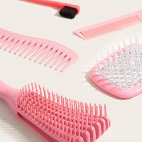 Set De 5 Peine Desenredante Para Cabello Largo Y Corto Peine De Masaje Capilar Doble Borde Para Cabello Seco Húmedo Rizado Y Recto - details 1