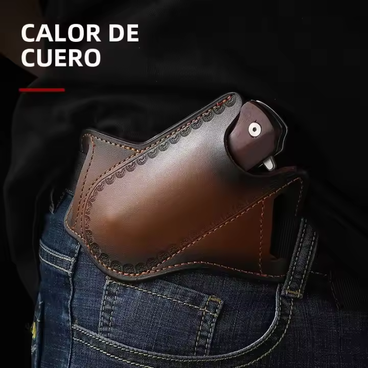 Estuche De Cuero Para Cuchillo Plegable EDC Estuche Protector De Bolsillo Herramienta De Exterior Estuche De Cinturón Para Cuchillo De Cuero - 1
