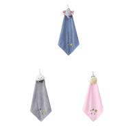Toalla Cuadrada De Fleece Para Niños Coral Suave Y Gruesa Absorbente De Agua Con Dibujos Animados Colgante Para El Hogar - details 8